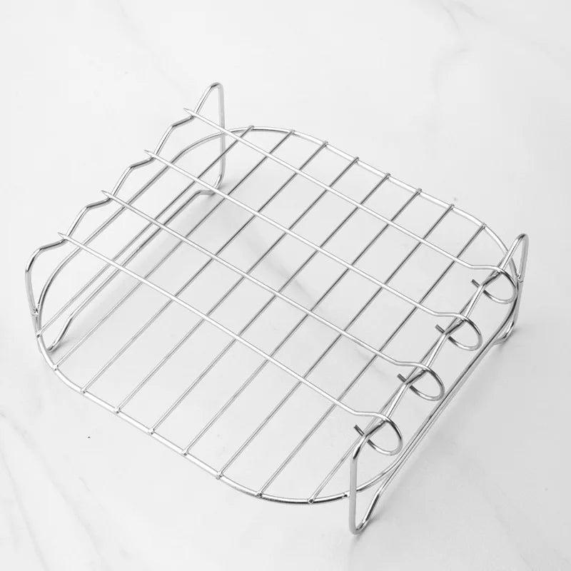 Stainless Steel BBQ Skewer Set – Reusable Grill Forks for Air Fryer & Barbecue
