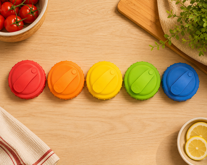 Reusable Silicone Can & Bottle Lids – Soda, Beer & Cola Seal Caps (Set)