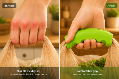 Silicone grocery bag handle carrier