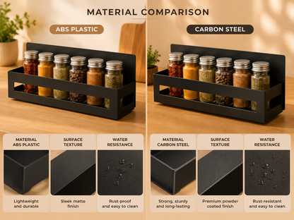 Magnetic Refrigerator Spice Rack – No-Drill Hanging Storage Shelf