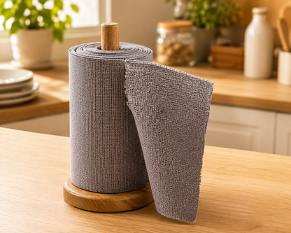 Reusable Microfiber Cleaning Cloth Roll – Kitchen Dish Towel, 20 Sheets