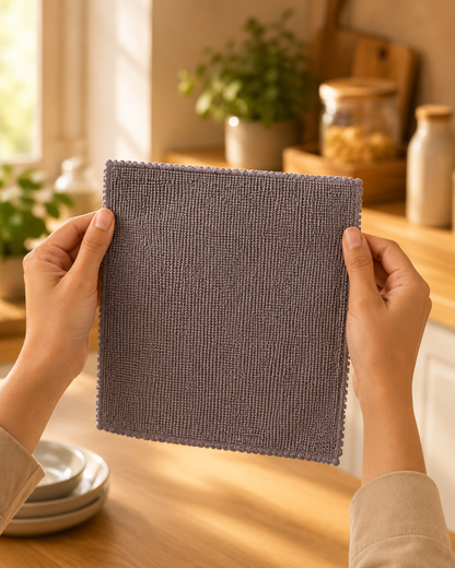 Reusable Microfiber Cleaning Cloth Roll – Kitchen Dish Towel, 20 Sheets