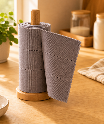 Reusable Microfiber Cleaning Cloth Roll – Kitchen Dish Towel, 20 Sheets