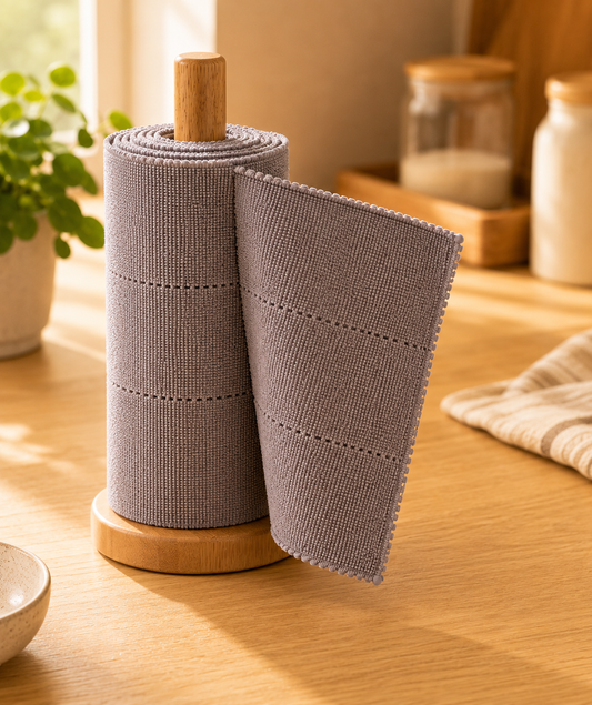 Reusable Microfiber Cleaning Cloth Roll – Kitchen Dish Towel, 20 Sheets