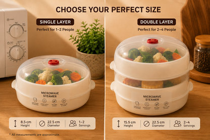 Microwave Steamer Box – Large Capacity Kitchen Steamer with Vent