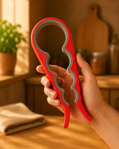 4-in-1 Stainless Steel Jar Opener – Can, Bottle & Lid Opener Tool