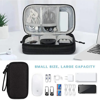 Travel Cable Organizer Pouch – Waterproof Electronics & Cord Storage Case