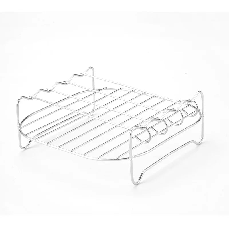 Stainless Steel BBQ Skewer Set – Reusable Grill Forks for Air Fryer & Barbecue