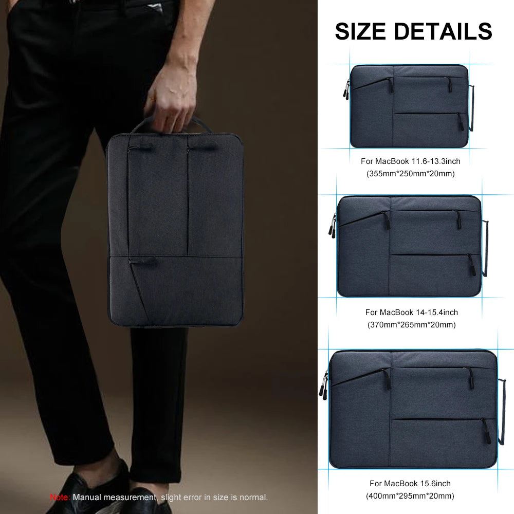 Waterproof Laptop Sleeve Bag – 12–16 Inch Case for MacBook, Lenovo & More