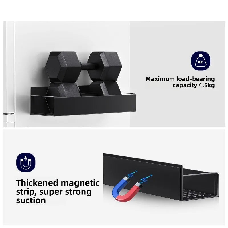 Magnetic Refrigerator Spice Rack – No-Drill Hanging Storage Shelf
