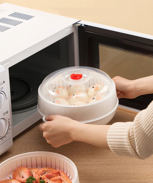 Microwave Steamer Box – Large Capacity Kitchen Steamer with Vent