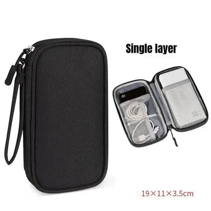 Travel Cable Organizer Pouch – Waterproof Electronics & Cord Storage Case