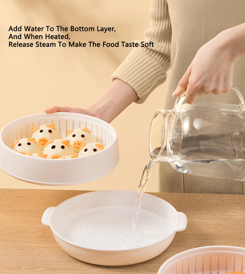 Microwave Steamer Box – Large Capacity Kitchen Steamer with Vent