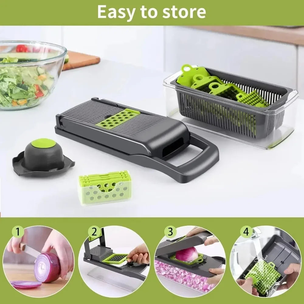 5-in-1 Vegetable Chopper & Slicer