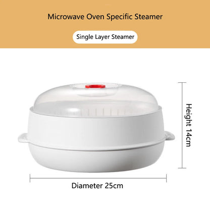 Microwave Steamer Box – Large Capacity Kitchen Steamer with Vent