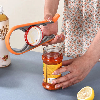 4-in-1 Stainless Steel Jar Opener – Can, Bottle & Lid Opener Tool