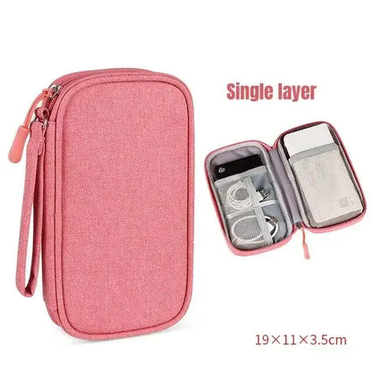 Travel Cable Organizer Pouch – Waterproof Electronics & Cord Storage Case