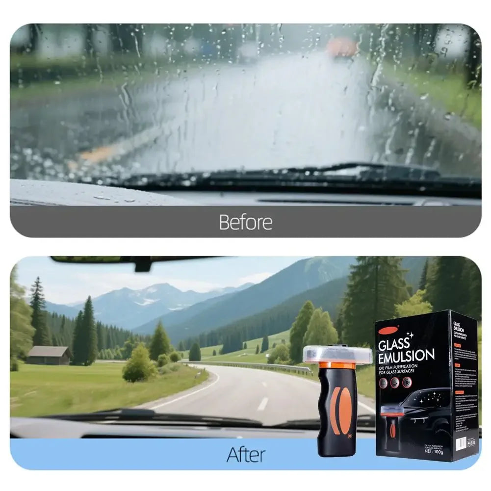 Glass Oil Film Cleaning Brush – Car & Home Windshield Cleaner, Anti-Fog