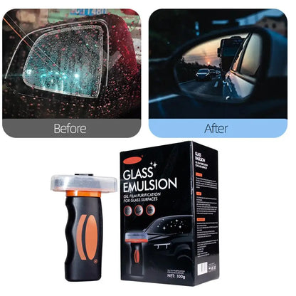 Glass Oil Film Cleaning Brush – Car & Home Windshield Cleaner, Anti-Fog