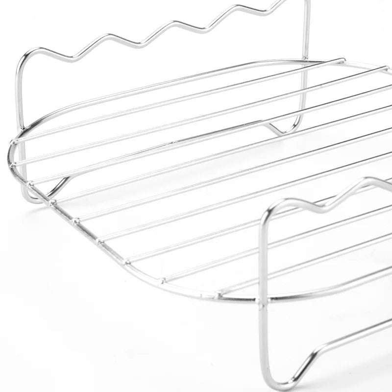 Stainless Steel BBQ Skewer Set – Reusable Grill Forks for Air Fryer & Barbecue