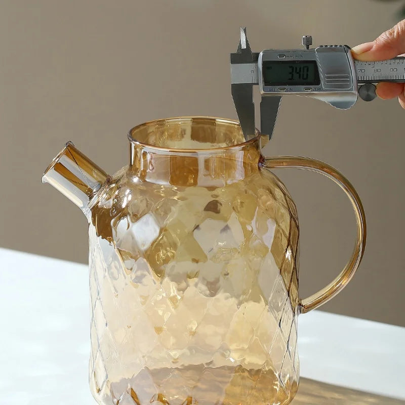 Glass Teapot with Filter Button
