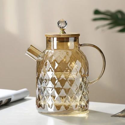 Glass Teapot with Filter Button