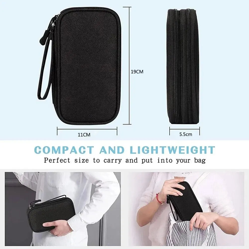 Travel Cable Organizer Pouch – Waterproof Electronics & Cord Storage Case
