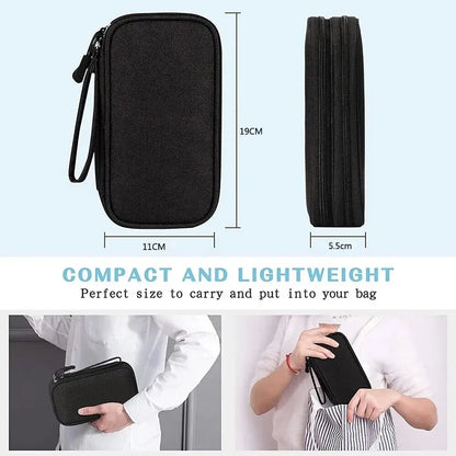 Travel Cable Organizer Pouch – Waterproof Electronics & Cord Storage Case