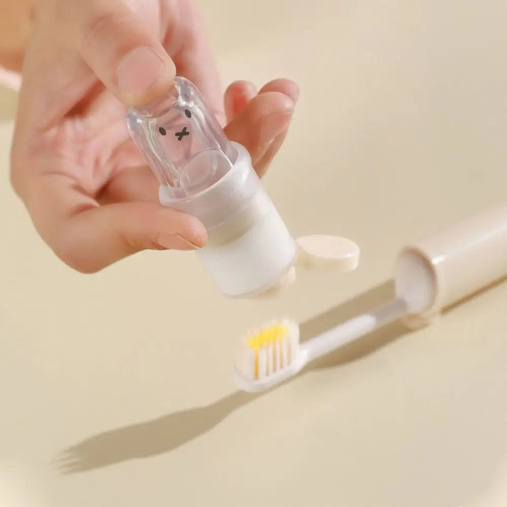 2-in-1 Foldable Travel Toothbrush with Toothpaste Dispenser